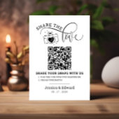 Papier Capturez L'Amour Qr Code Black Chic Mariage modern