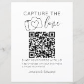 Papier Capturez L'Amour Qr Code Black Chic Mariage modern (Devant)