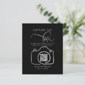 Papier Capturez L'Amour Qr Code Black Chic Mariage modern (Debout devant)