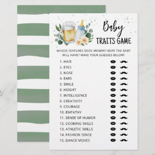 Papier Caractéristiques de bébé Jeu Vert Bébé est la fête