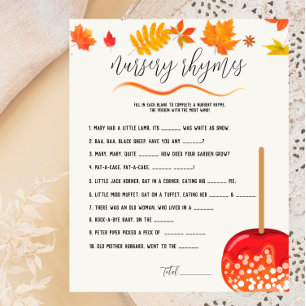 Papier Caramel Pomme rouge Baby shower pépinière rimes je