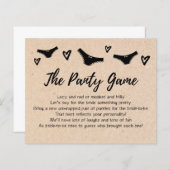 Papier CARD Déposez vos culottes jeu, Fête des mariées (Devant / Derrière)