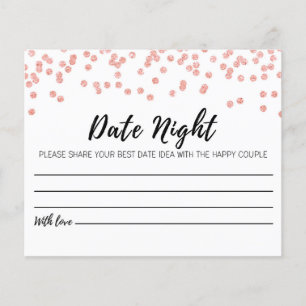 Papier CARD pour le jeu Date Jar, Bridal & Wedding shower