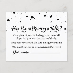Papier CARD Quelle taille a le ventre de maman ? Jeu baby