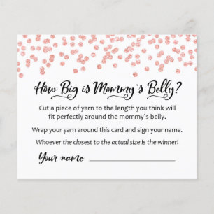 Papier CARD Quelle taille a le ventre de maman ? Jeu baby