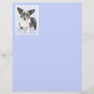 Papier Cardigan Welsh Corgi Peinture - Art Chien original