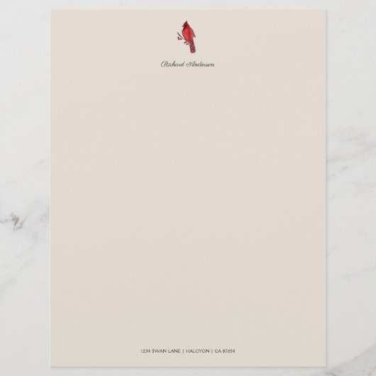 Papier Cardinal personnalisé (Devant)