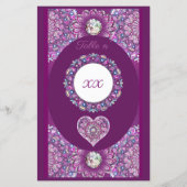 Papier Cardinal rouge Rosace (Dos)