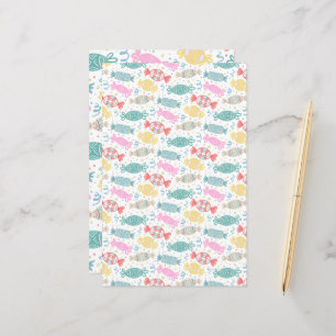 Papier Caricature bonbons festifs multicolores