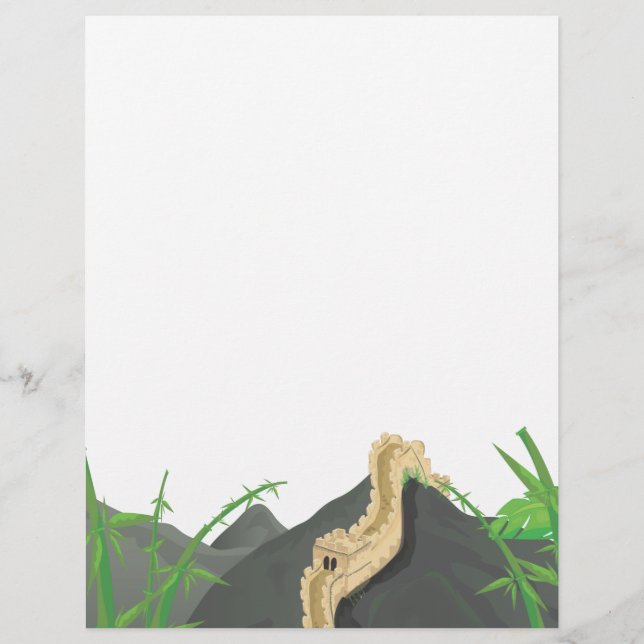 Papier Caricature de la Grande Muraille de Chine (Devant)