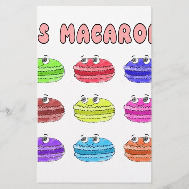 Papier Caricature des Macarons (Devant)