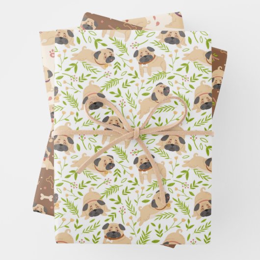 Papier carlin à envelopper Chien Chien Chien de Ch (En situation)