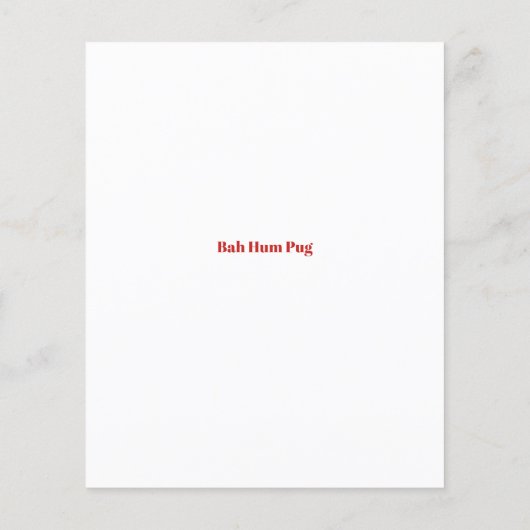 Papier Carlin de Noël mignon Puppy Père Noël (Dos)