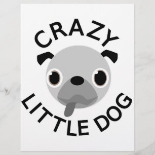 Papier Carlin fou petit chien