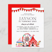 Papier Carnaval Cirque Tente Ferris Fête de Roue Annivers (Devant / Derrière)