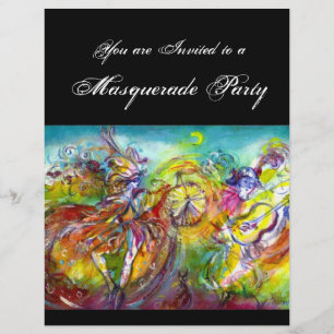 Papier CARNAVAL ITALIEN Masquerade bal, danse et musique