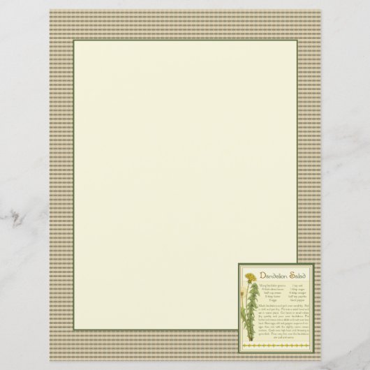 Papier Carnet Dandelion Salade (Devant)