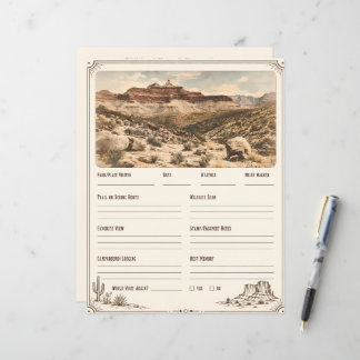 Papier Carnet de voyage pour les parcs nationaux de l'Oue