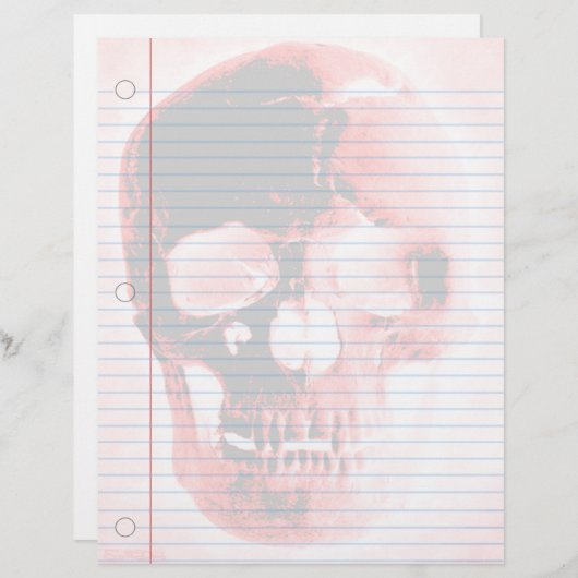 Papier Carnet Vampire Skull Goth (Devant / Derrière)