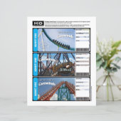 Papier Carowinds Faux billet pour Voyage et Événements (Debout devant)