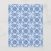 Papier Carreaux portugais rustiques Mariage méditerranéen (Dos)