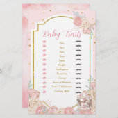 Papier Carrousel magique rose et or (Devant / Derrière)