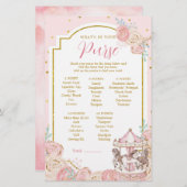 Papier Carrousel magique rose et or Qu'y a-t-il dans votr (Devant / Derrière)