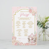 Papier Carrousel magique rose et or Qu'y a-t-il dans votr (Debout devant)