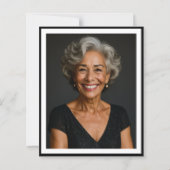 Papier Carton de faire-part de funérailles avec 2 photos  (Dos)