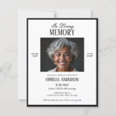 Papier Carton de faire-part de funérailles avec 2 photos  (Devant)