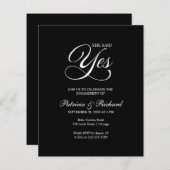 Papier Carton de Invitation de Fiançailles Budget Elle a (Devant / Derrière)