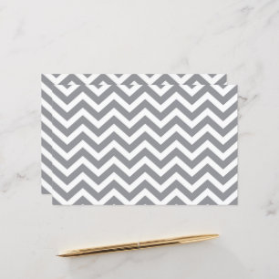 Papier Carton de mariage Chevron épais gris et blanc V2
