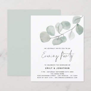 Papier CARTON DE MARIAGE Eucalyptus Soirée de Mariage Inv