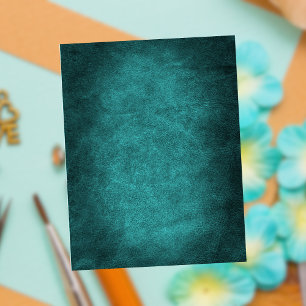 Papier Carton de scrapbooking en cuir faux sarcelle vieil
