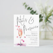 Papier Carton d'invitation à la soirée de mariage Prosecc (Debout devant)