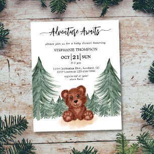 Papier Carton d'invitation à une baby shower Budget Adven