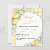 Papier Carton d'invitation d'anniversaire de jardin d'été (Devant)