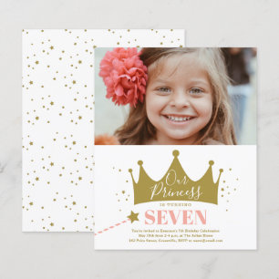 Papier Carton d'invitation d'anniversaire de princesse ro