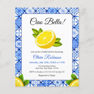 Papier Carton d'invitation de douche de mariée italien Ci