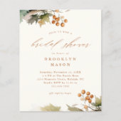 Papier Carton d'invitation de douche de mariée Rustique d (Devant)