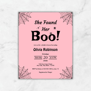 Papier Carton d'invitation de fiançailles d'Halloween ros