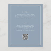 Papier Carton d'invitation de mariage à budget avec code  (Dos)