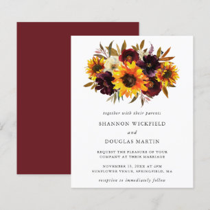 Papier Carton d'invitation de mariage à budget Fleur de t
