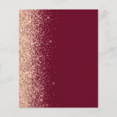 Papier Carton d'invitation de mariage à paillettes pêche (Dos)