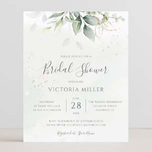 Papier Carton d'invitation de mariage au eucalyptus à pet