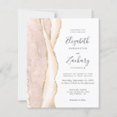 Papier Carton d'invitation de mariage avec code QR Ivory (Devant)