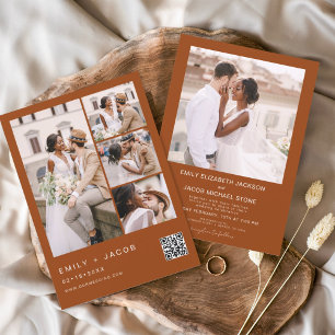 Papier Carton d'invitation de mariage Budget Code QR Oran