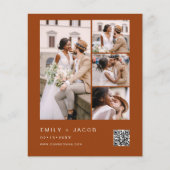 Papier Carton d'invitation de mariage Budget Code QR Oran (Devant)