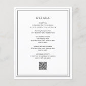 Papier Carton d'invitation de mariage classique noir et b (Dos)