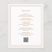 Papier Carton d'invitation de mariage classique orange ci (Dos)